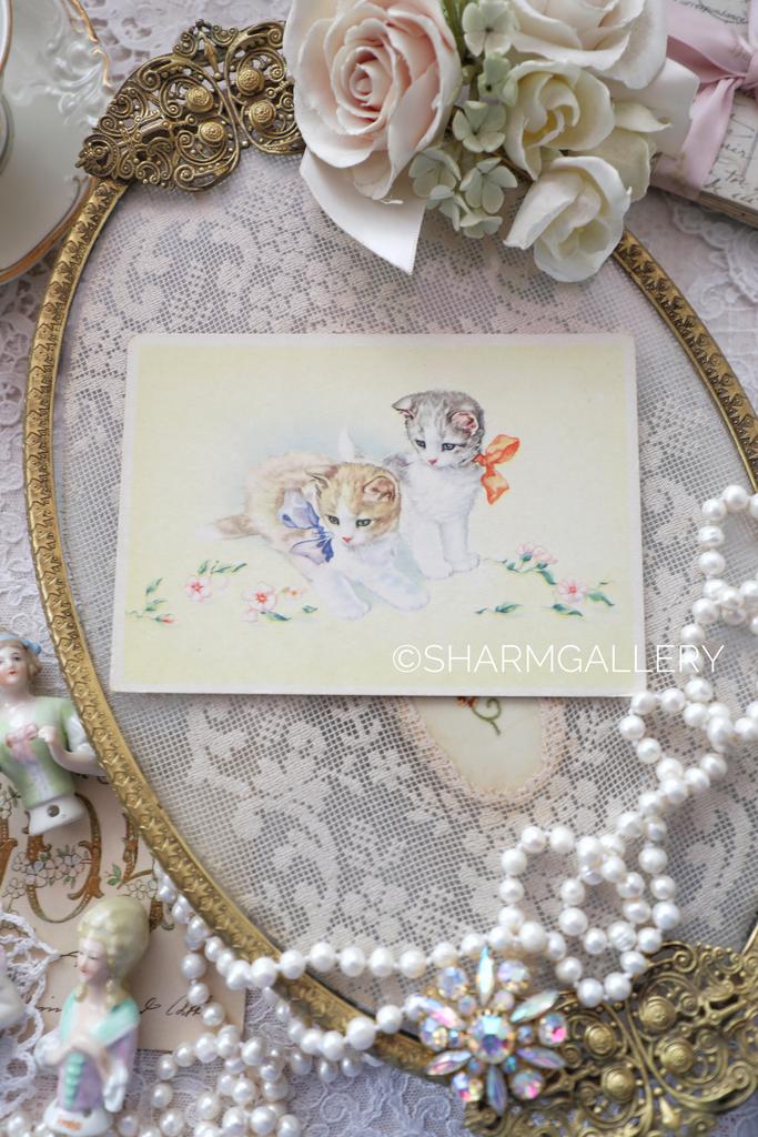 Старинная открытка №221 «Котята» чистая. CAWAR Германия