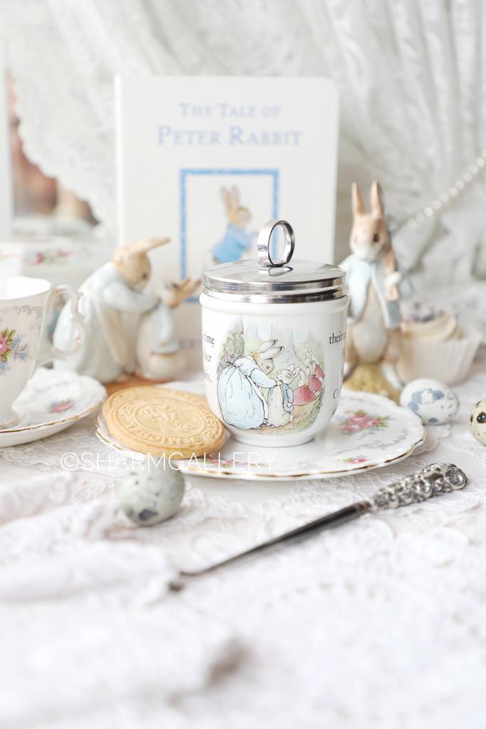 Редкость! Кодлер на 2 яйца "Peter Rabbit" Кролик Питер Беатрис Поттер фарфор Wedgwood, Англия.