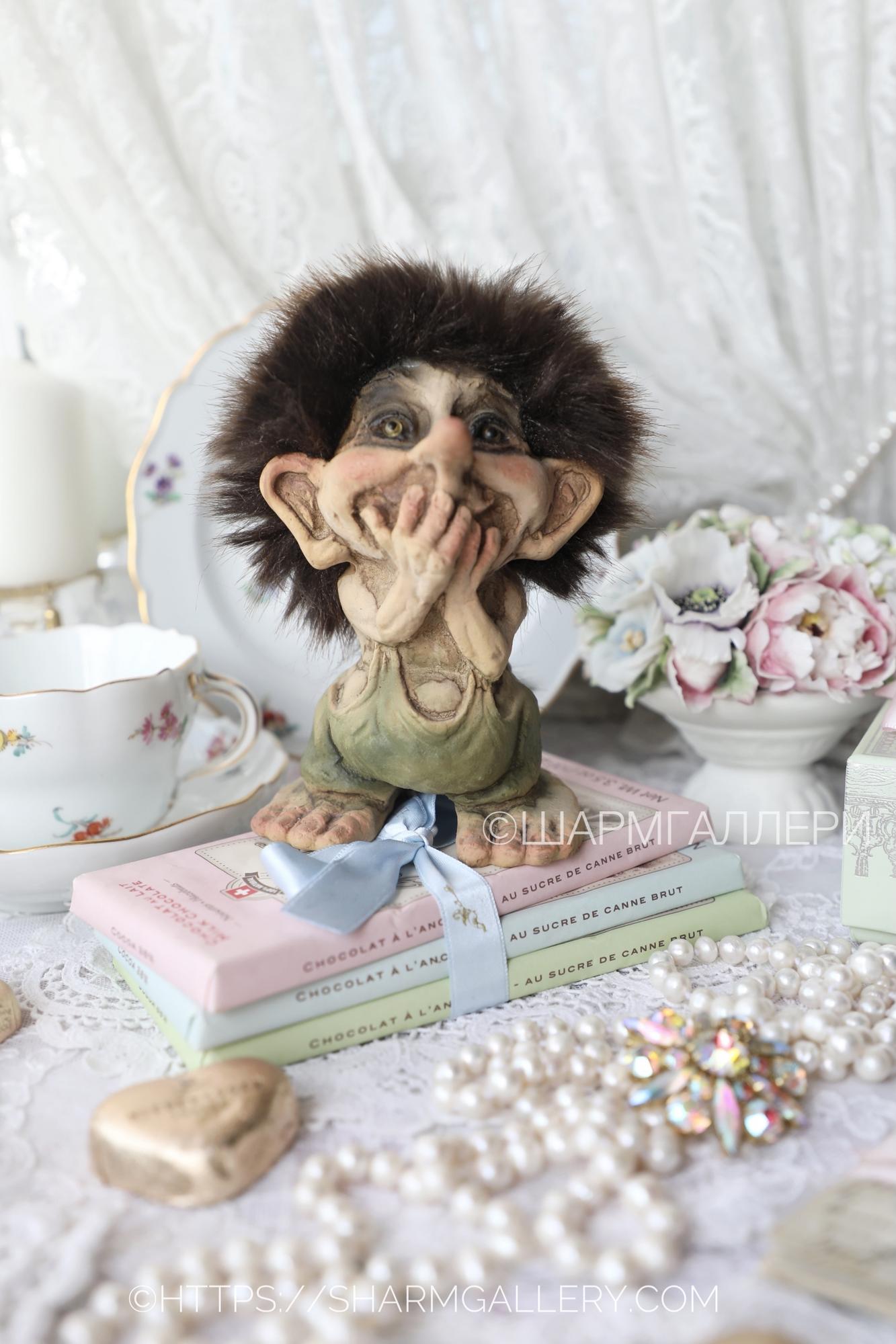 Кукла - Тролль Troll Норвегия, оберег для дома фигурка. Оригинал!