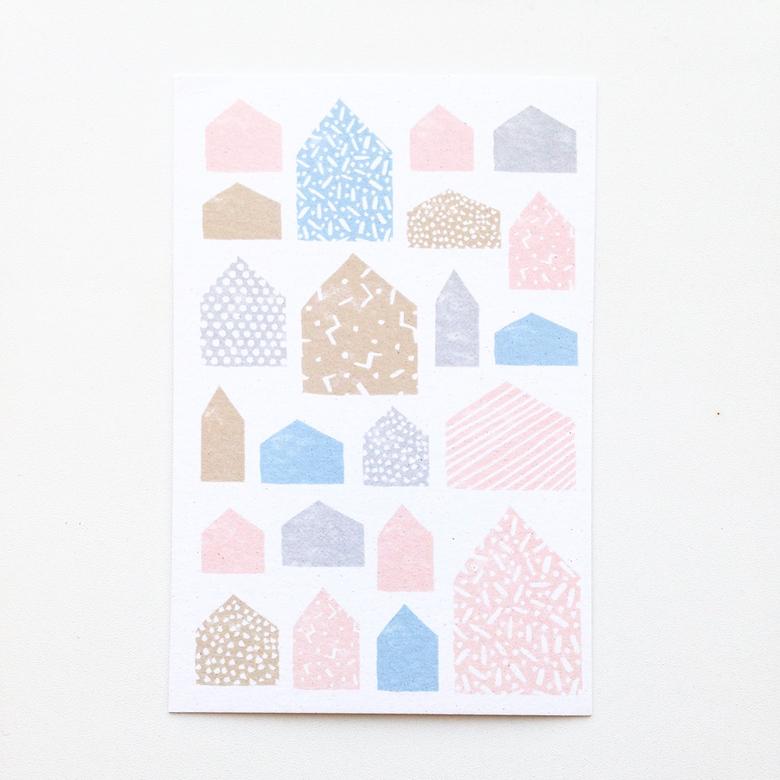 Открытка «Домики»