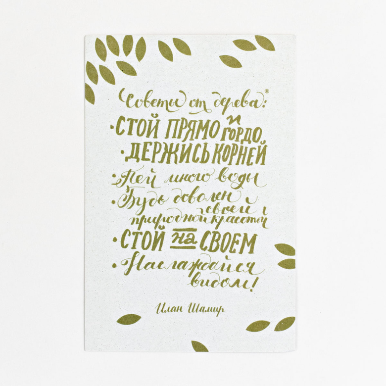 Открытка «Советы от дерева»