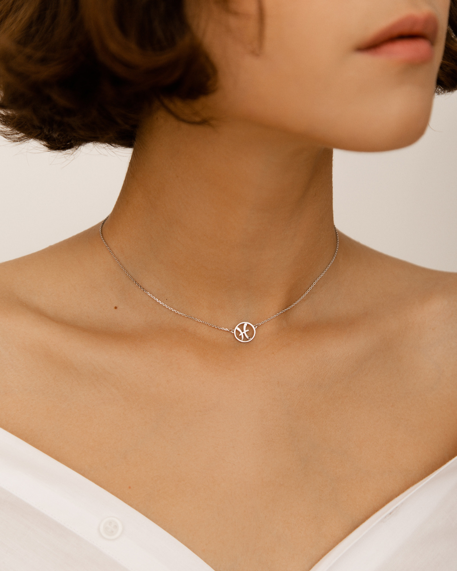 Золотая подвеска знак зодиака Рыбы