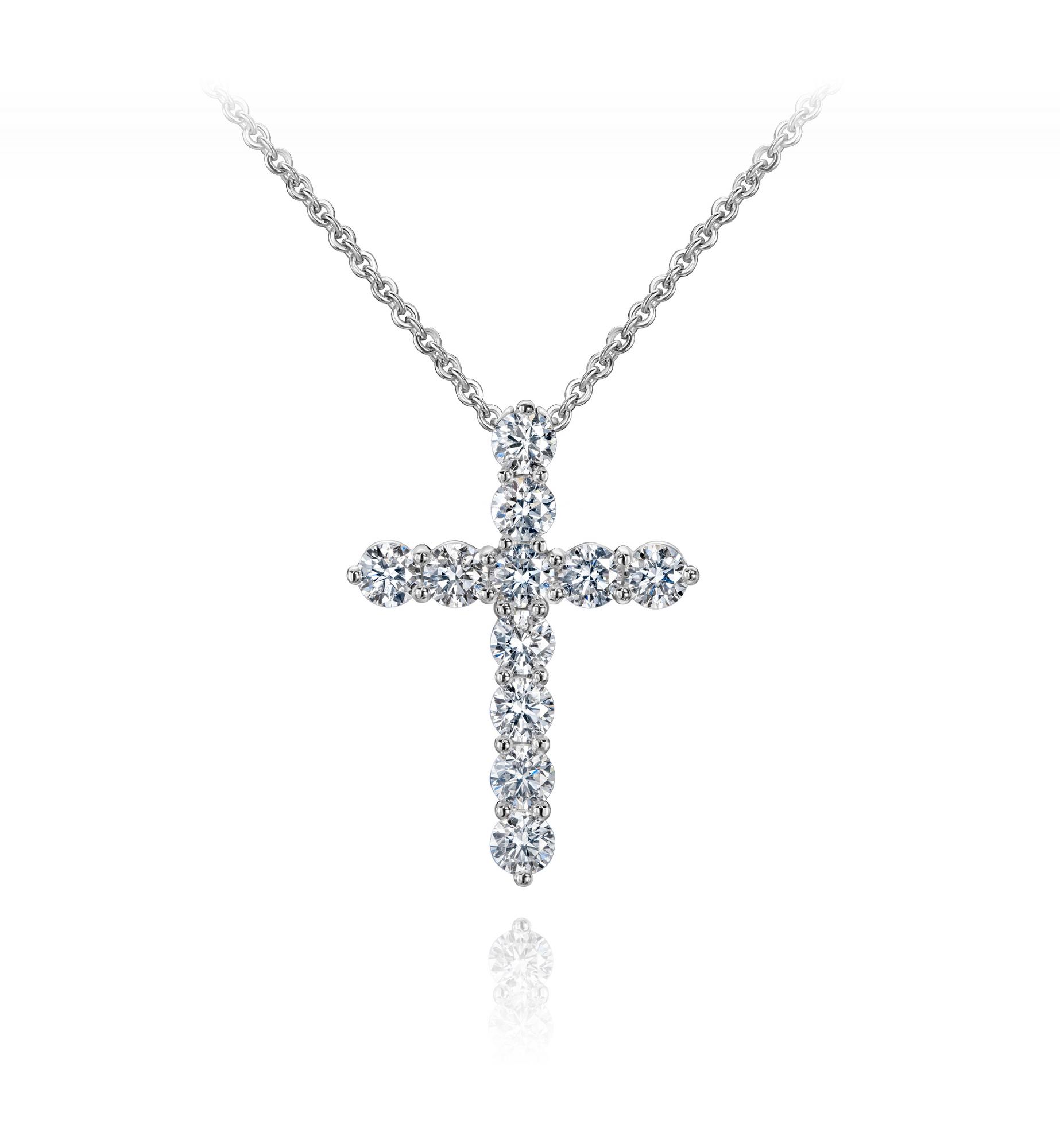 Крест с бриллиантами 1,7 карат