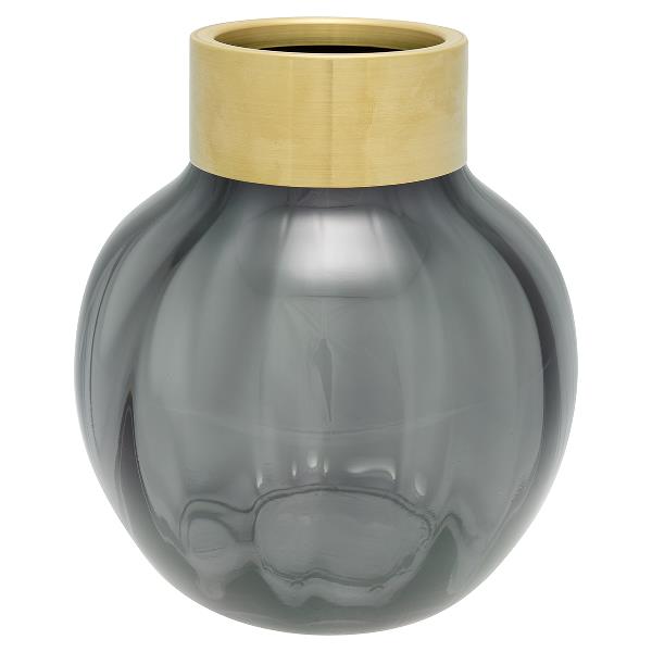 GreenGate серая ваза стекло