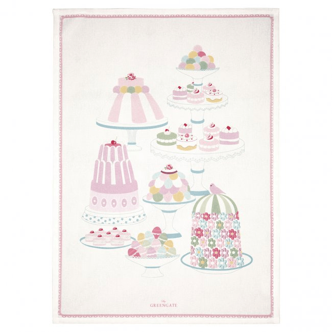Greengate кухонное полотенце Tenna white 50х70 см