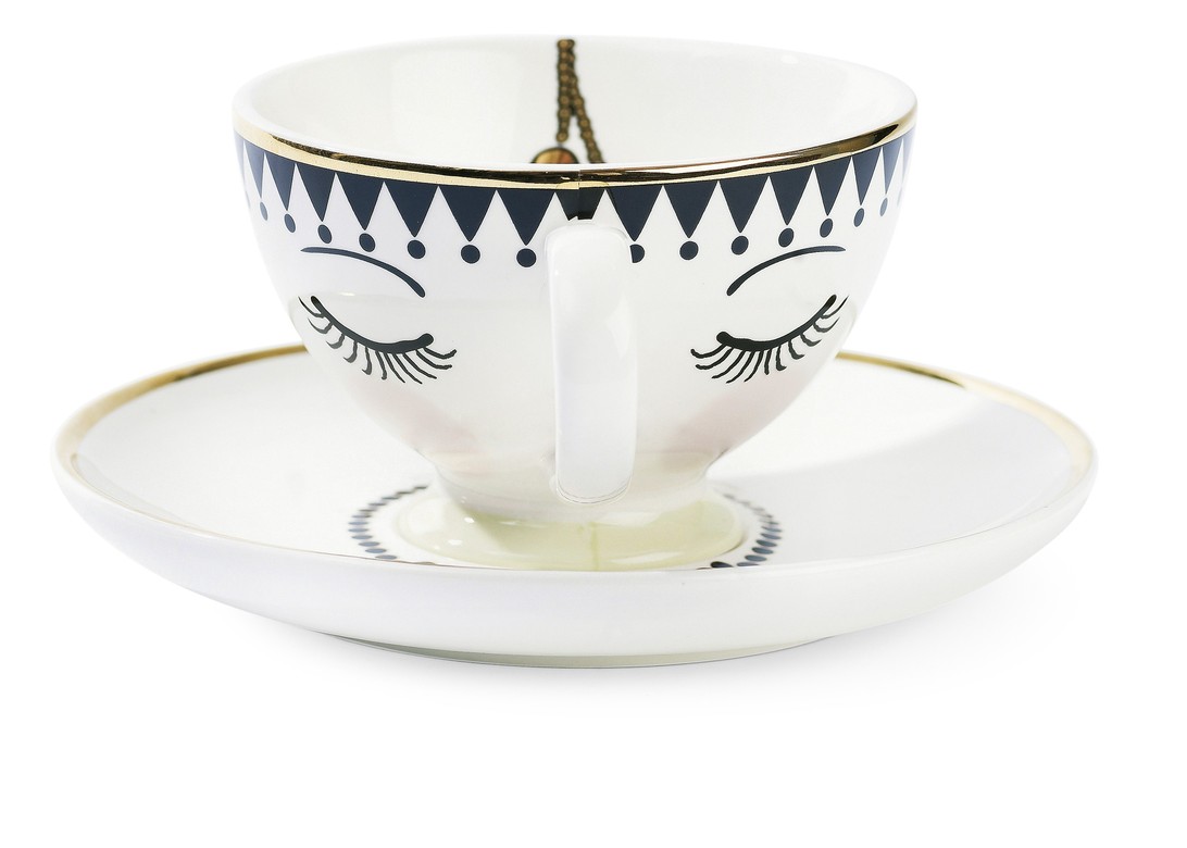 MIss Etoile чашка с блюдцем "eyes & dots"