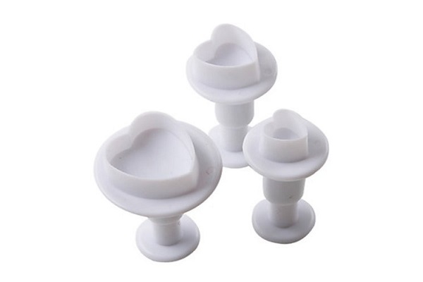 Набор плунжеров кондитерских "Сердечки", 3 шт