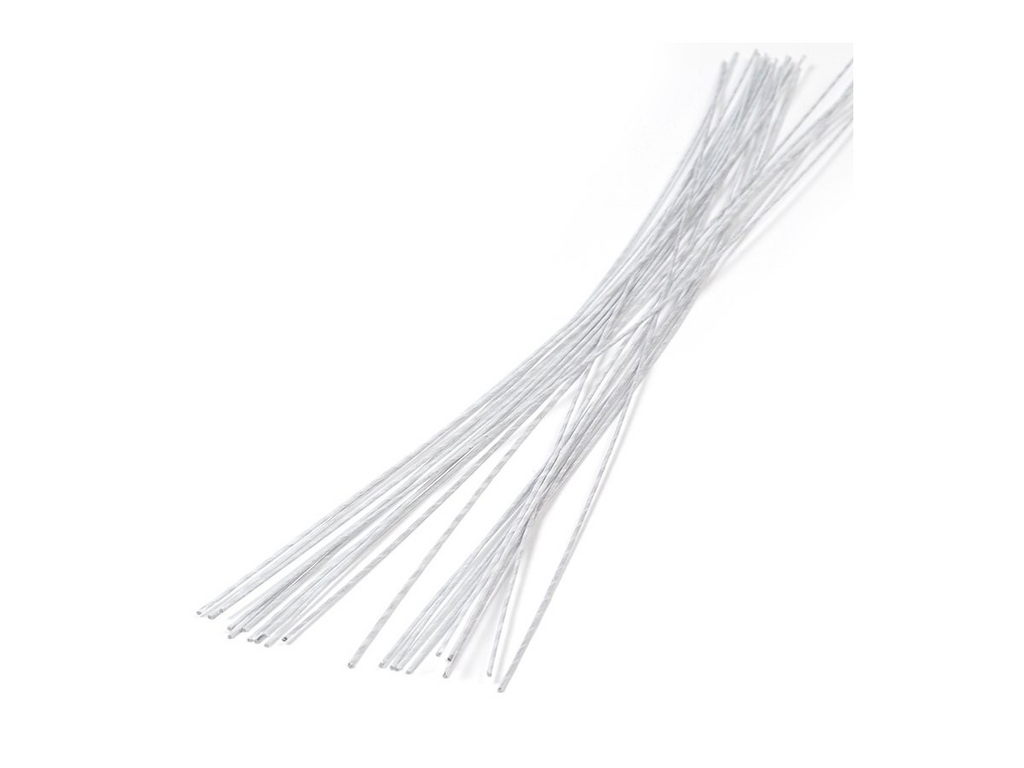 Флористическая проволока белая 0,55 мм, 40 см (30 шт)