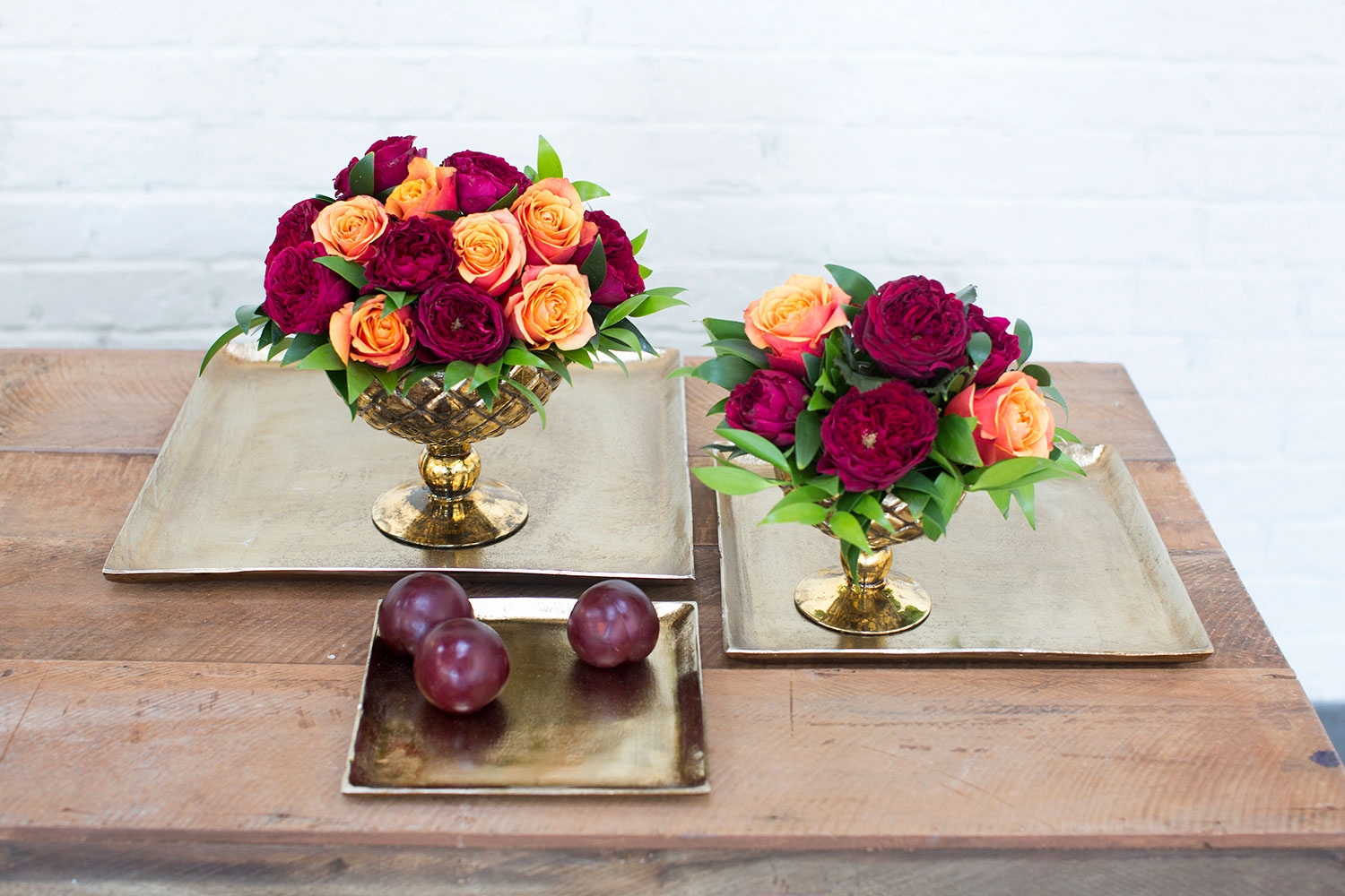 Квадратный металлический поднос (38 х 38 см)