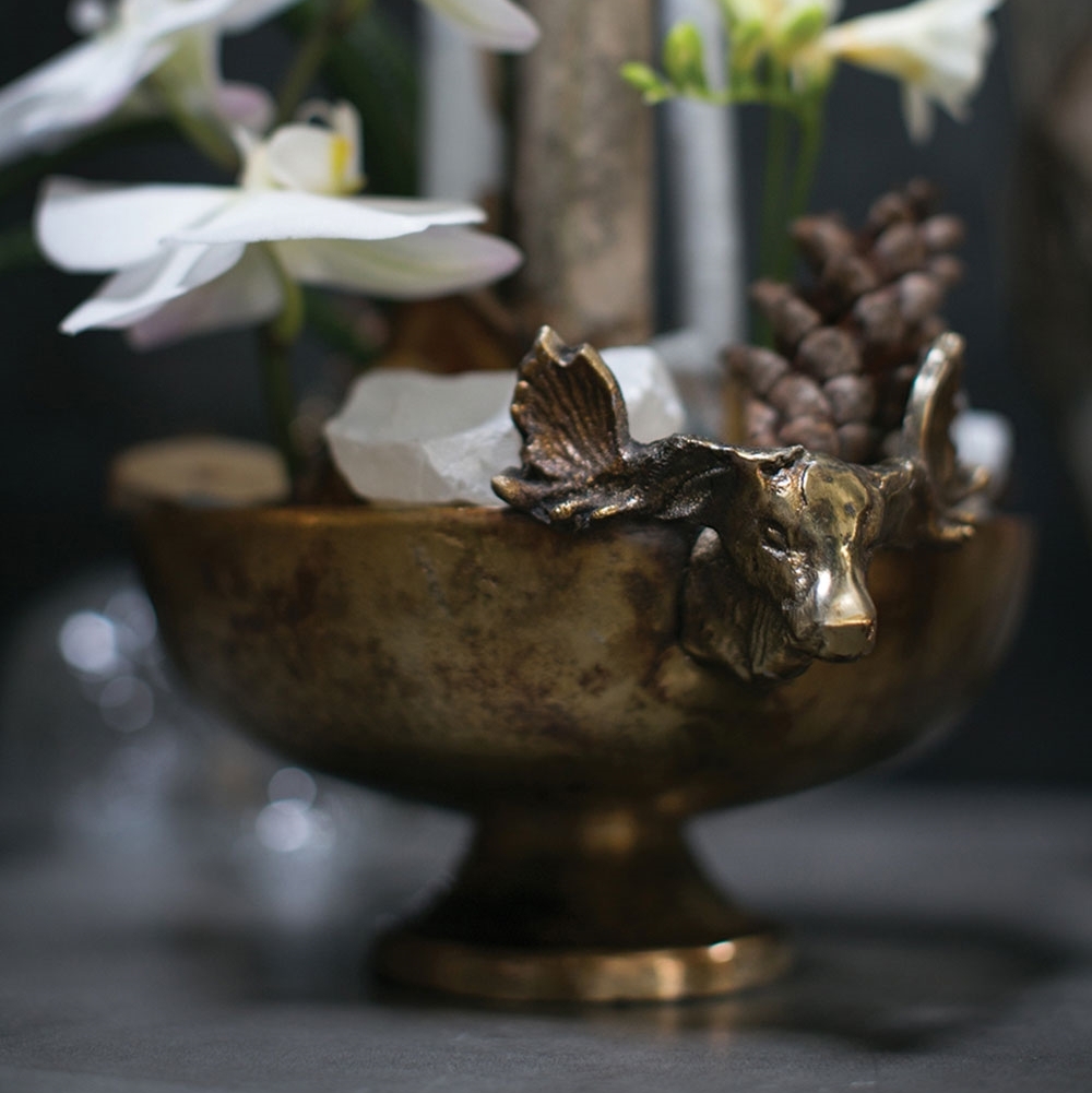 Декоративная ваза с фигурками лосей (Н-15,24)