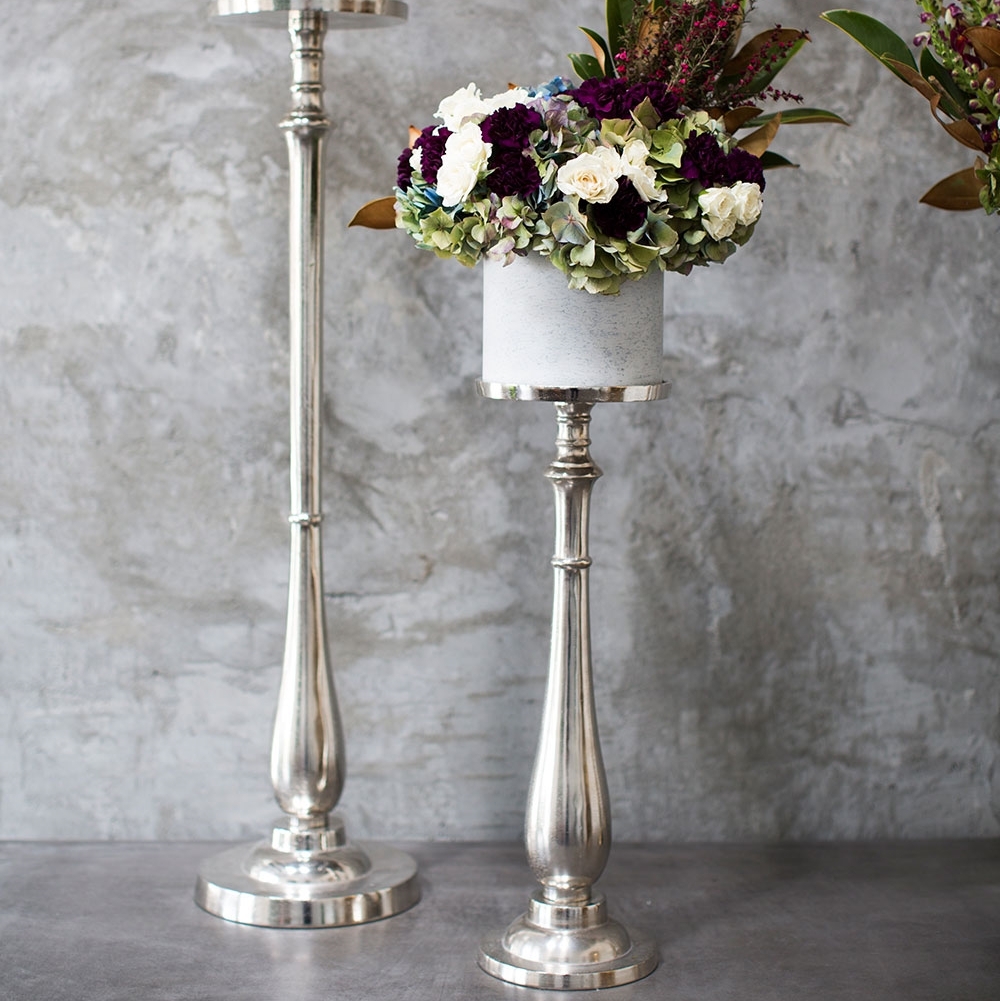 Стойка-подсвечник SILVER со съемной вазой (Н-60 см)