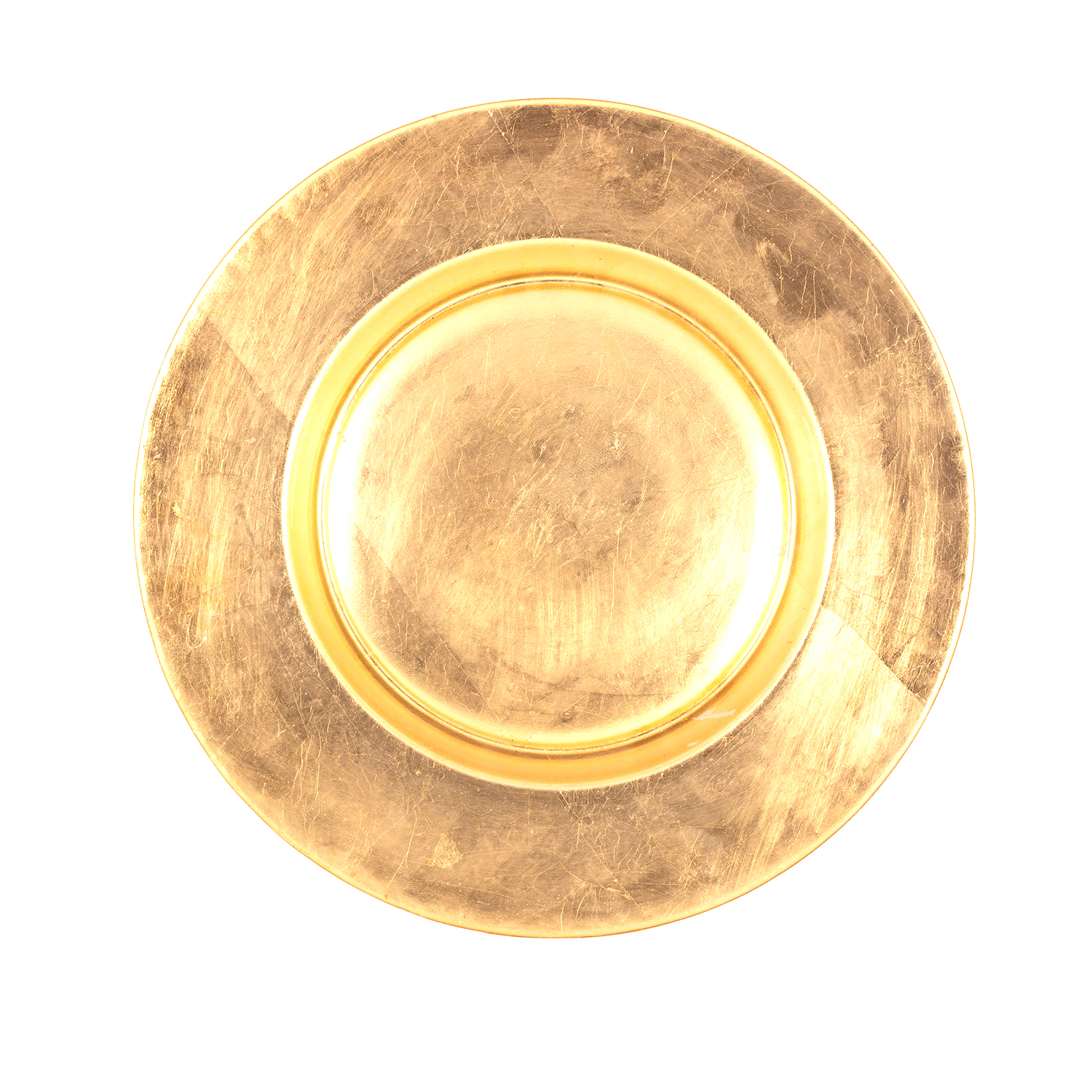 Стеклянное блюдо покрытое сусальным золотом (D-33 см)