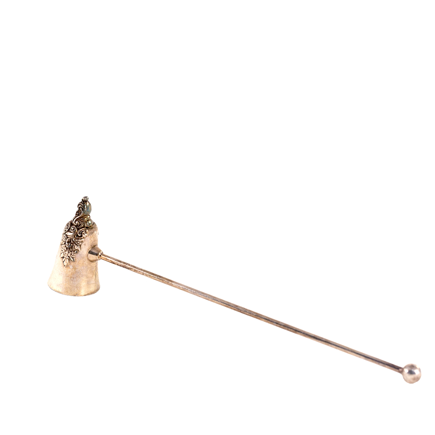 Антикварный серебряный гаситель для свечей