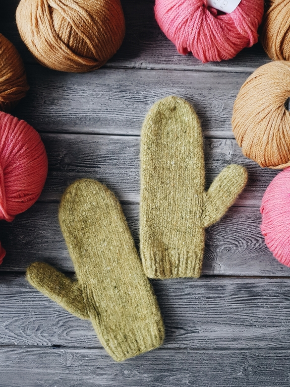 мк как свалять ВАРЕЖКИ-КАКТУСЫ