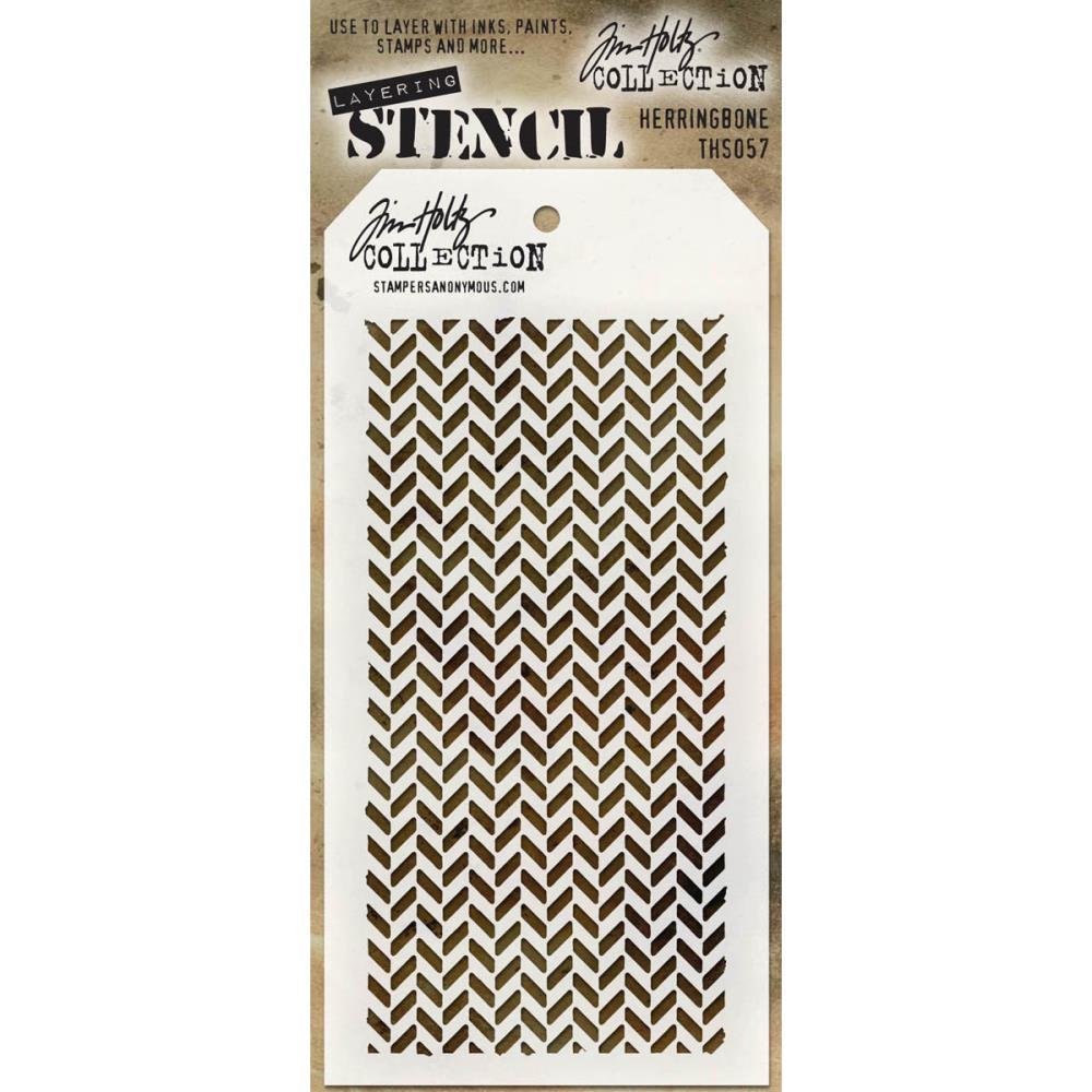 Маска Herringbone Tim Holtz Layered Stencil 4.125"X8.5"
