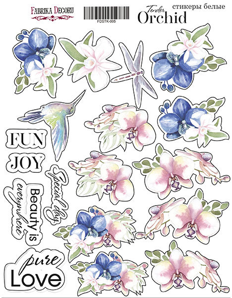Набор наклеек (стикеров) #005,"Tender orchid"
