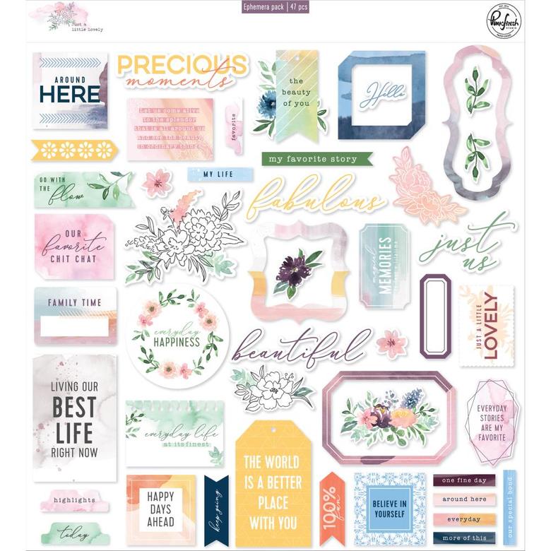 Вырубка кардсток Just A Little Lovely Pinkfresh 47/Pkg