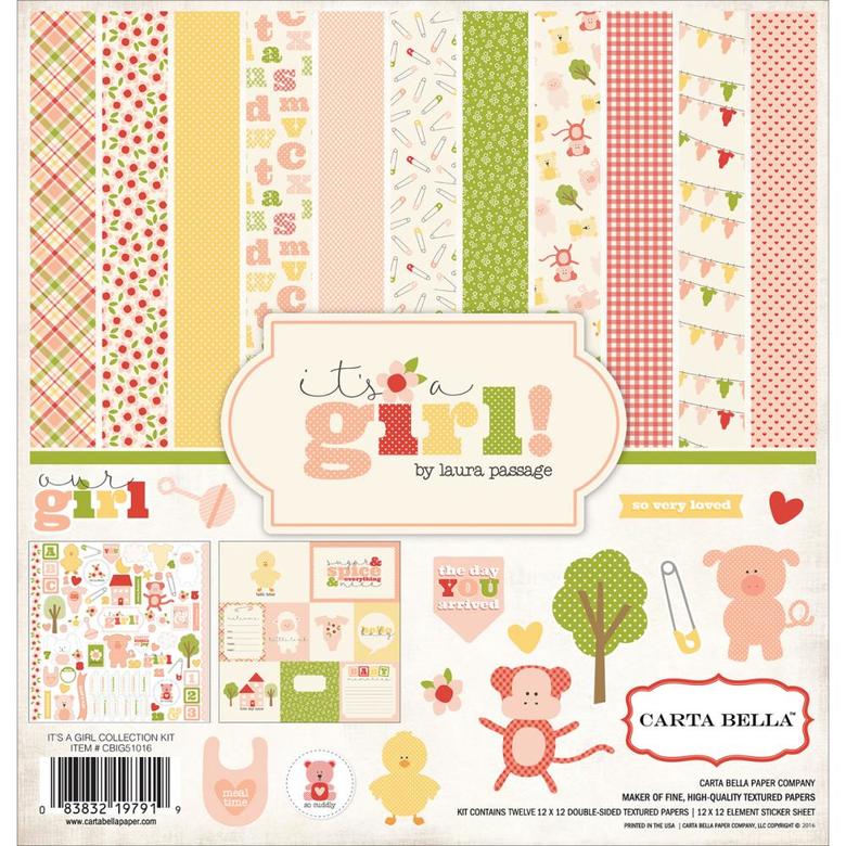 Набор бумаги Carta Bella - It's a girl (30х30 см) (п.29)