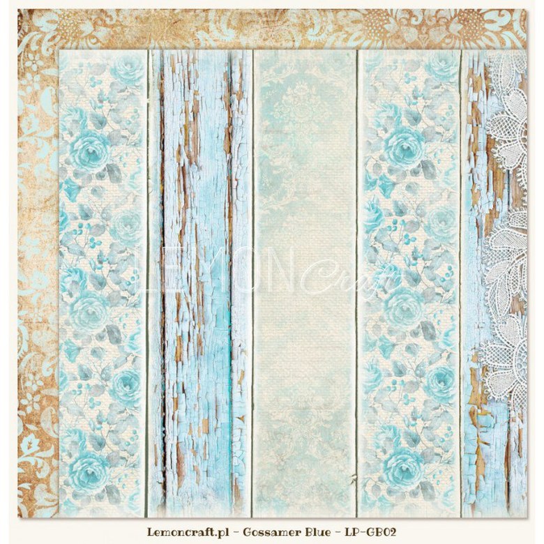 Лист бумаги Lemon Craft - Gossamer blue -02