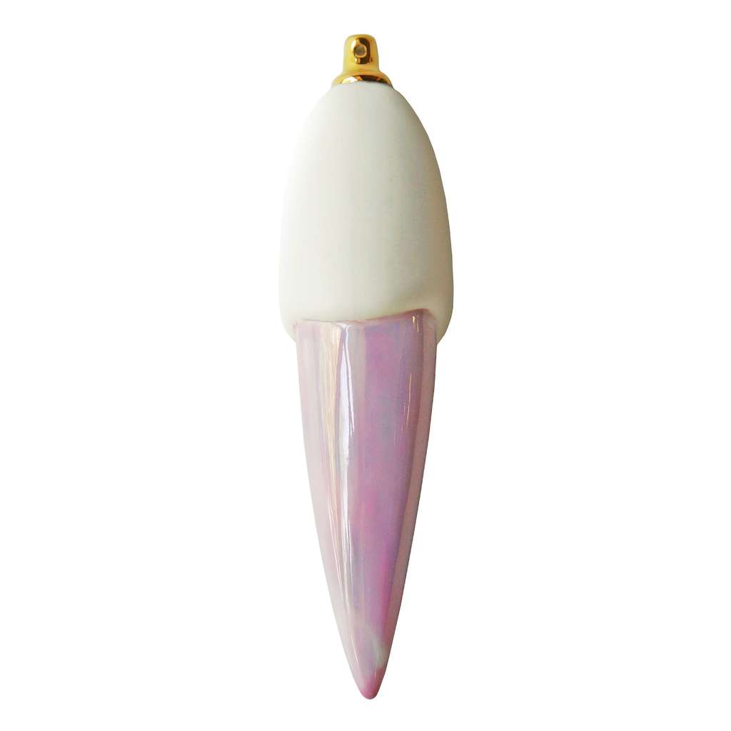 Елочная игрушка "Сосулька" декорированная