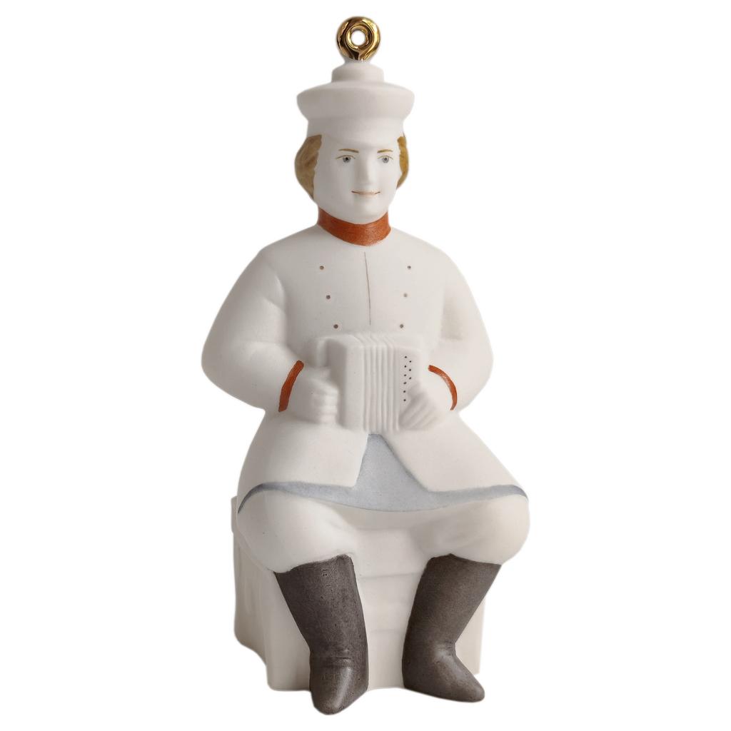 Елочная игрушка "Гармонист" декорированная