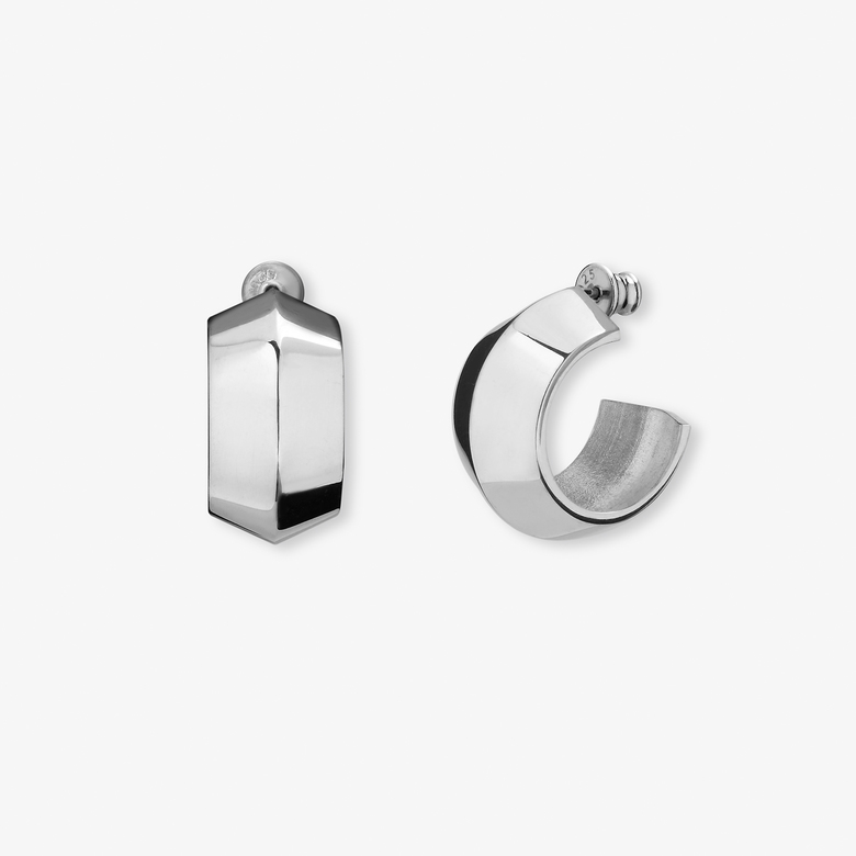 Серьги-кольца широкие большие