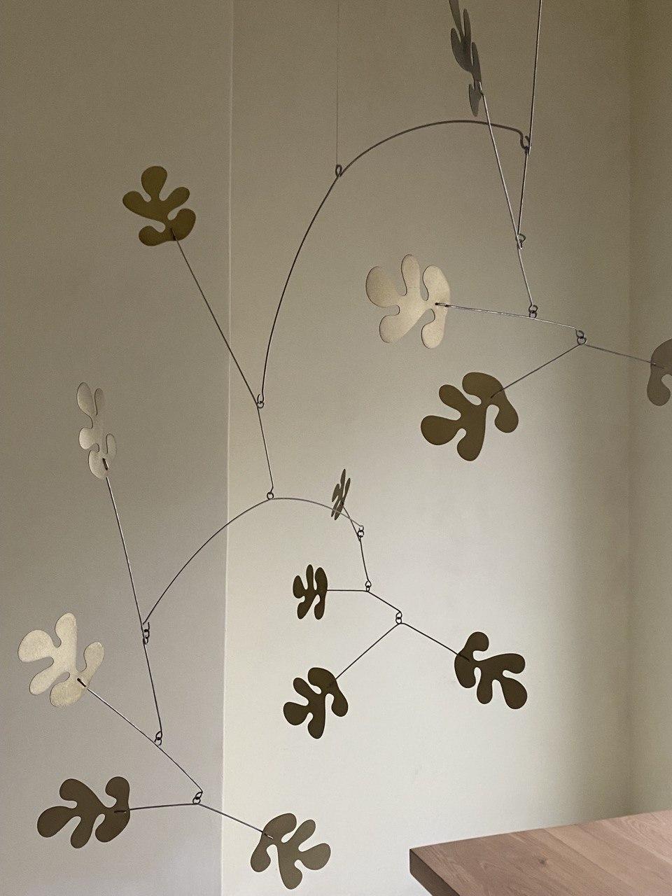 Linden flower kinetic hanging mobile