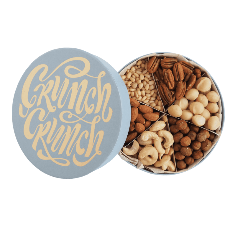 Большая голубая коробка орехов Crunch Crunch