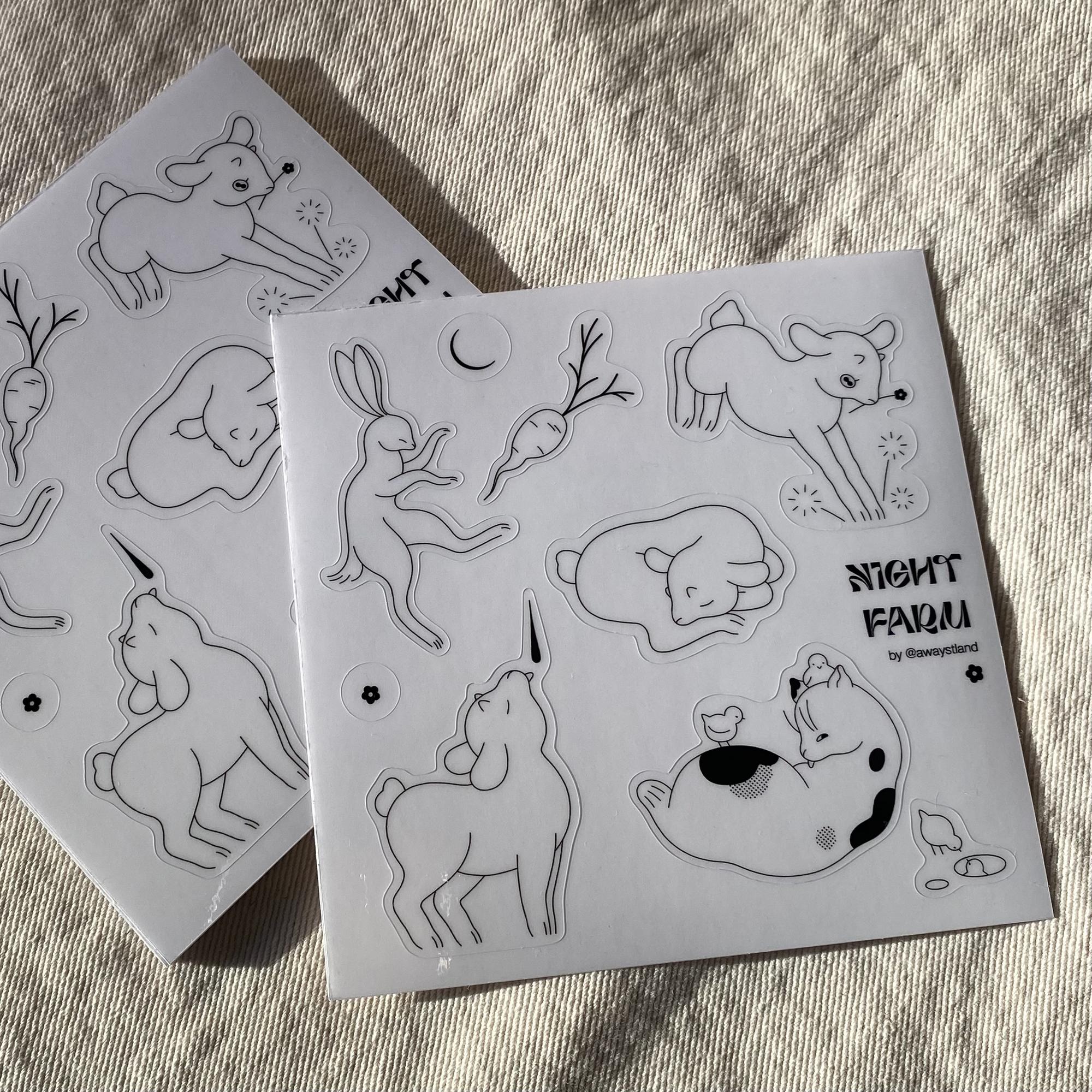 Night farm stickerpack