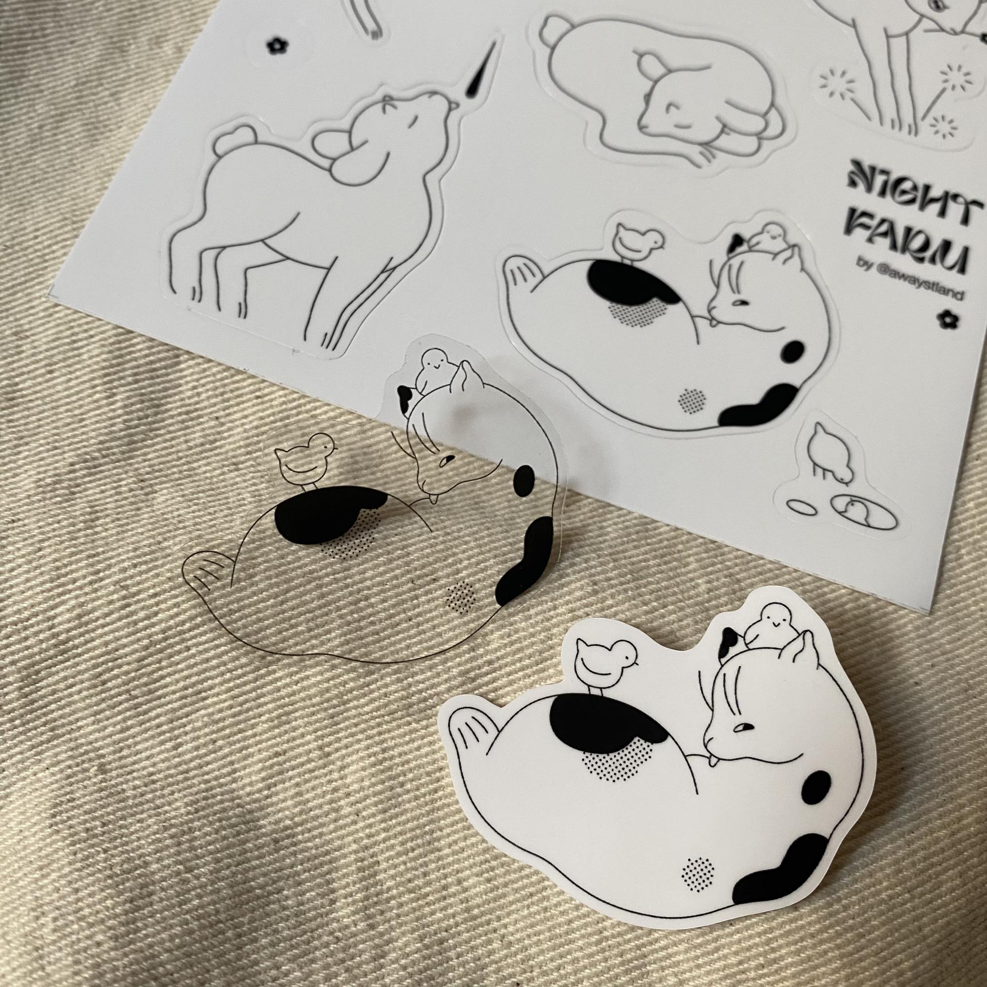 Night farm stickerpack
