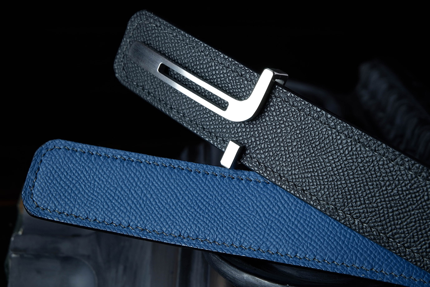 мужской ремень, кожаный ремень, для джинсов, для брюк, французская кожа, черная кожа, синяя, кожа Epsom, Hermes, пряжка нержавеющая сталь, ширина 35 мм, 3.5 см, ручная работа, Grossone, надежная пряжка, ручная прошивка, брючный, джинсовый ремень, классический ремень, купить ремень, заказать ремень, ремень под заказ, ремень большой размер, тресхлойный ремень, кевларовая вставка, с кевларом, двусторонний ремень