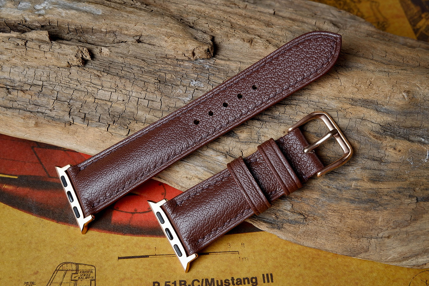 часовой ремешок, классические часы, apple watch, коричневая кожа, кожа козы, французская кожа, Hermes, черная фурнитура, фурнитура сталь, заказать ремешок, купить ремешок, ремешок под заказ, под размер, экзотическая кожа, необычная кожа, ремешок для часов, необычный ремешок, ручная прошивка, ручная работа