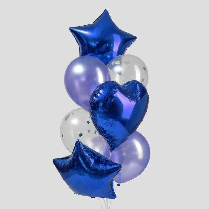 Букет из шаров "Синий"набор из 10 шт