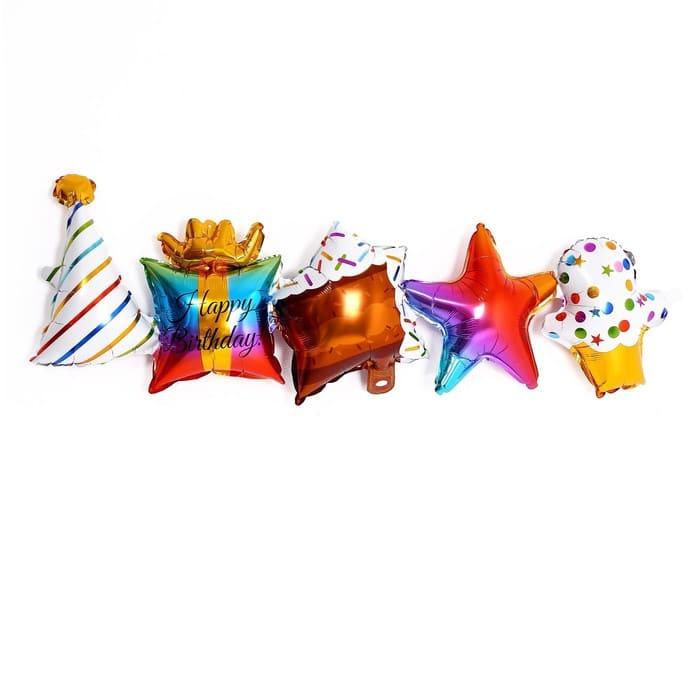 Гирлянда из фольгированных шаров «Праздничное настроение» 80 см