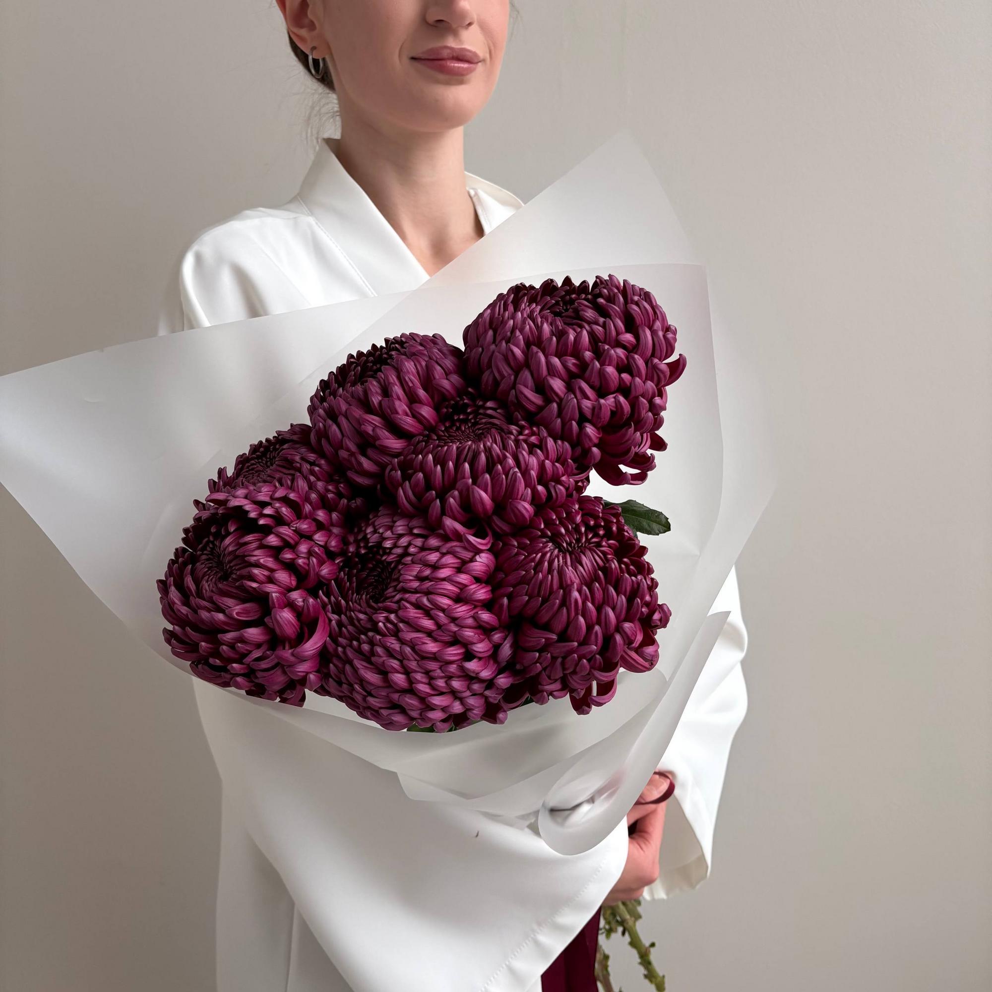 Шарообразные хризантемы Бигуди 7 шт