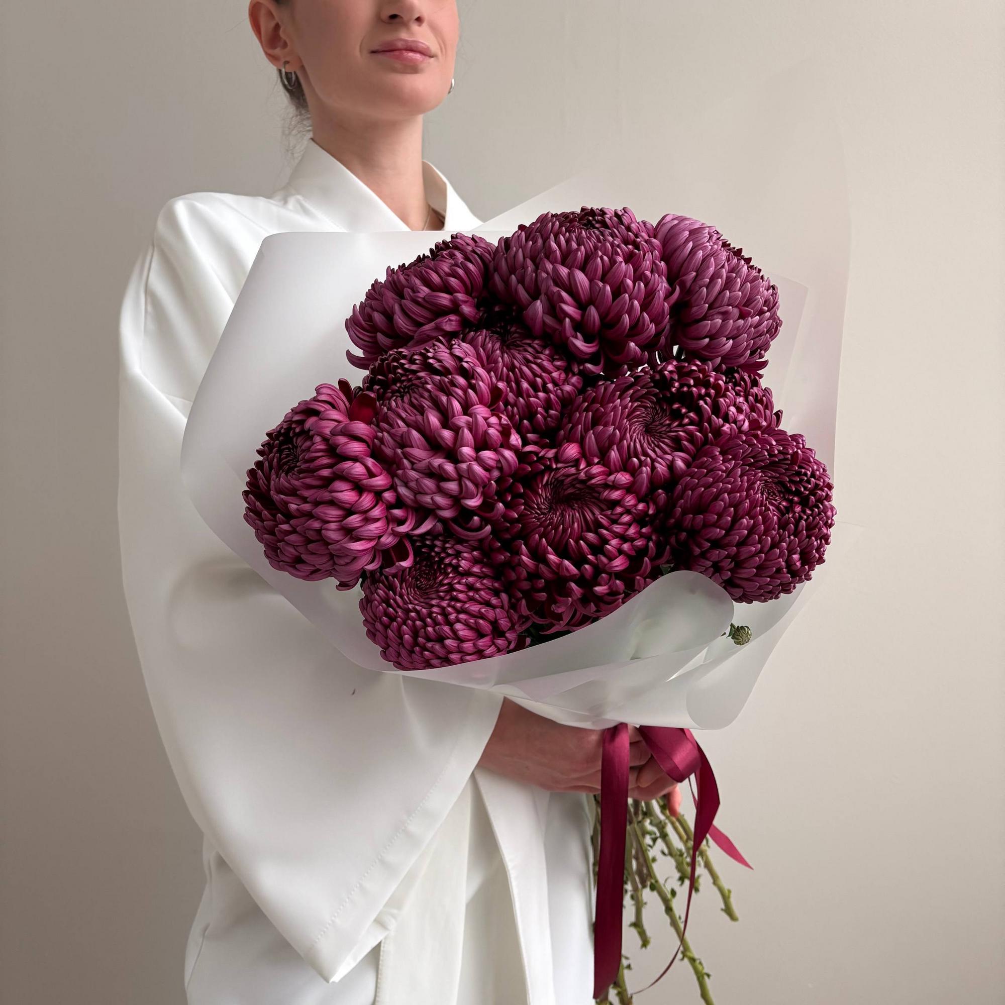 Шарообразные хризантемы Бигуди 11 шт