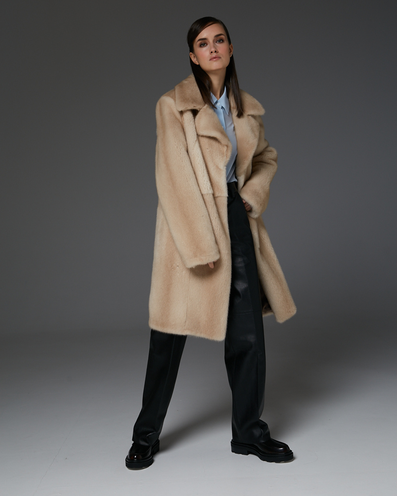Пальто меховое из норки MINK JACKET long