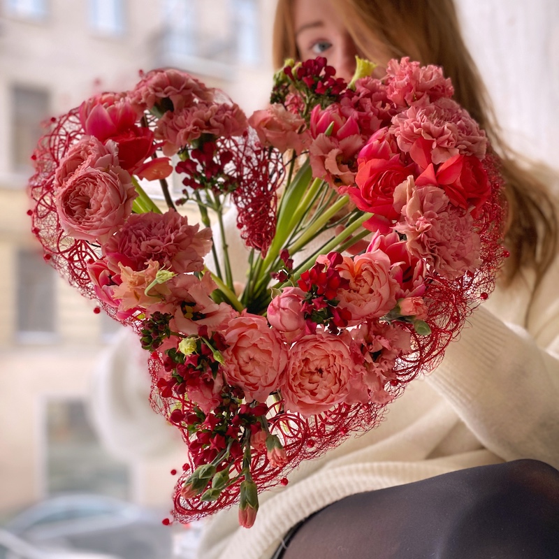 Букет цветов "Валентинка"