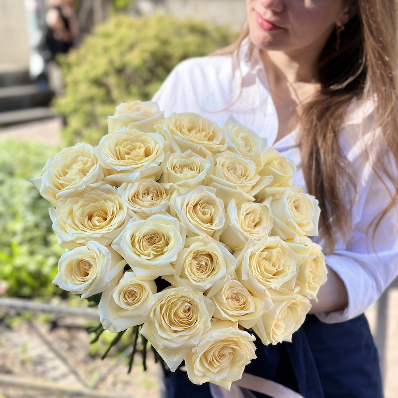 Монобукет " Розы Кэндллайт"