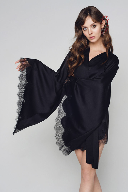 халат-кимоно из натурального шелка