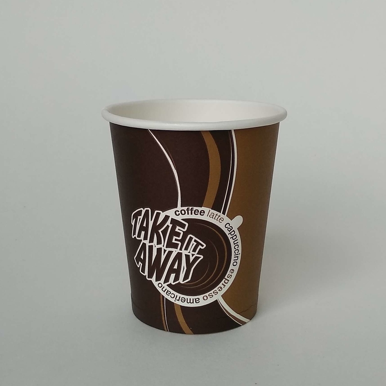 Стакан бумажный "Take away" 250/270 мл, 50 штук/упак