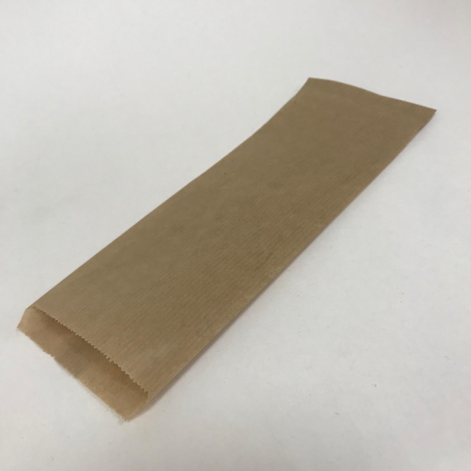 Пакет бумажный 80*20*200 мм, "под столовые приборы", РФ, 100 штук/упак.