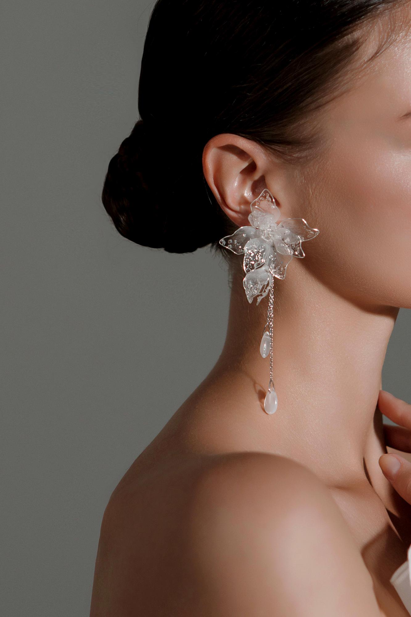 моносерьги, моносерьга, серьги для невесты, свадебные серьги, свадебные серьги спб, свадебный бижутерия, серьги для невесты купить