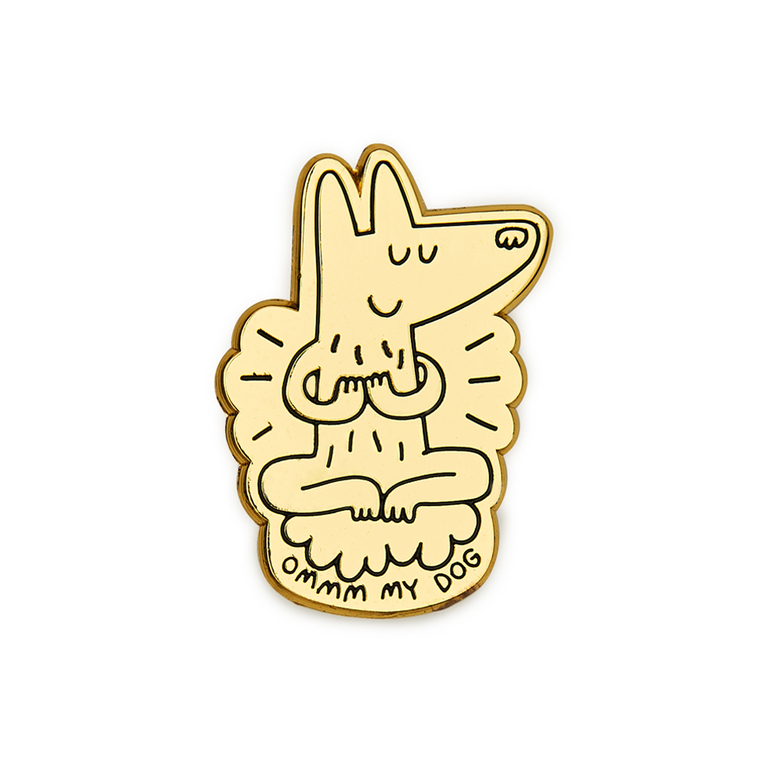 Значок эмалированный OMMM MY DOG
