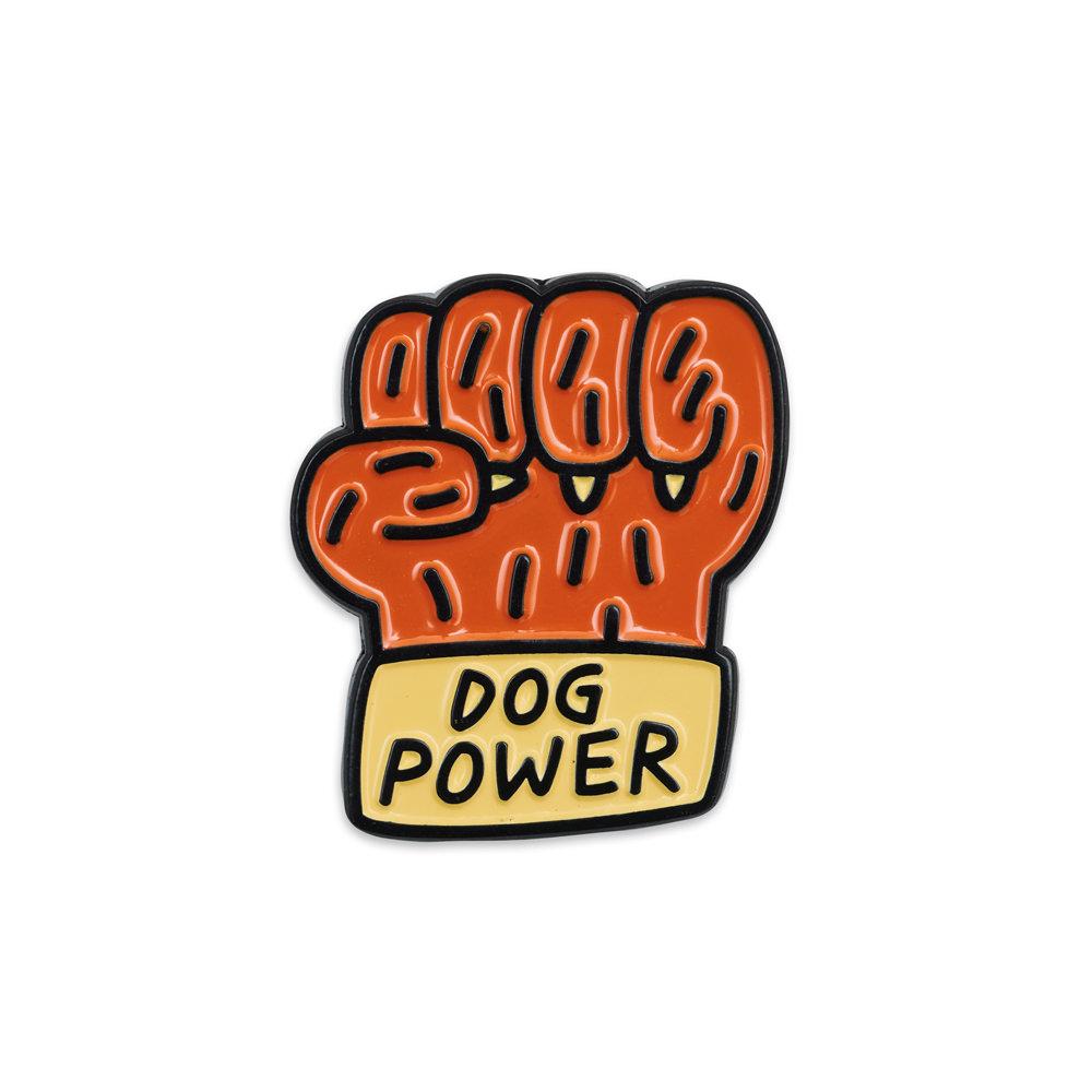 Значок эмалированный ВСЯ ВЛАСТЬ СОБАКАМ!