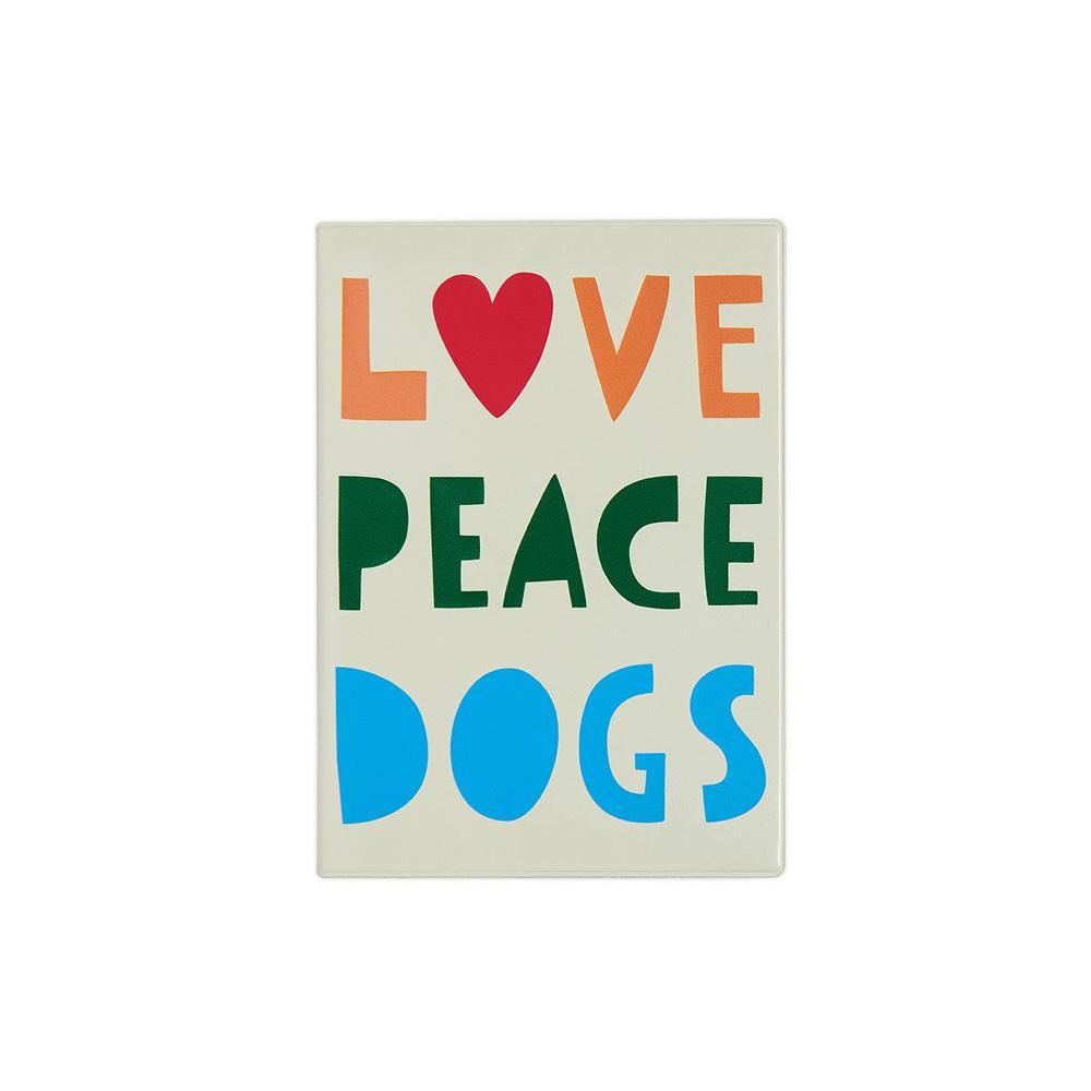 Обложка для ЧЕЛОВЕЧЕСКОГО паспорта LOVE PEACE DOGS
