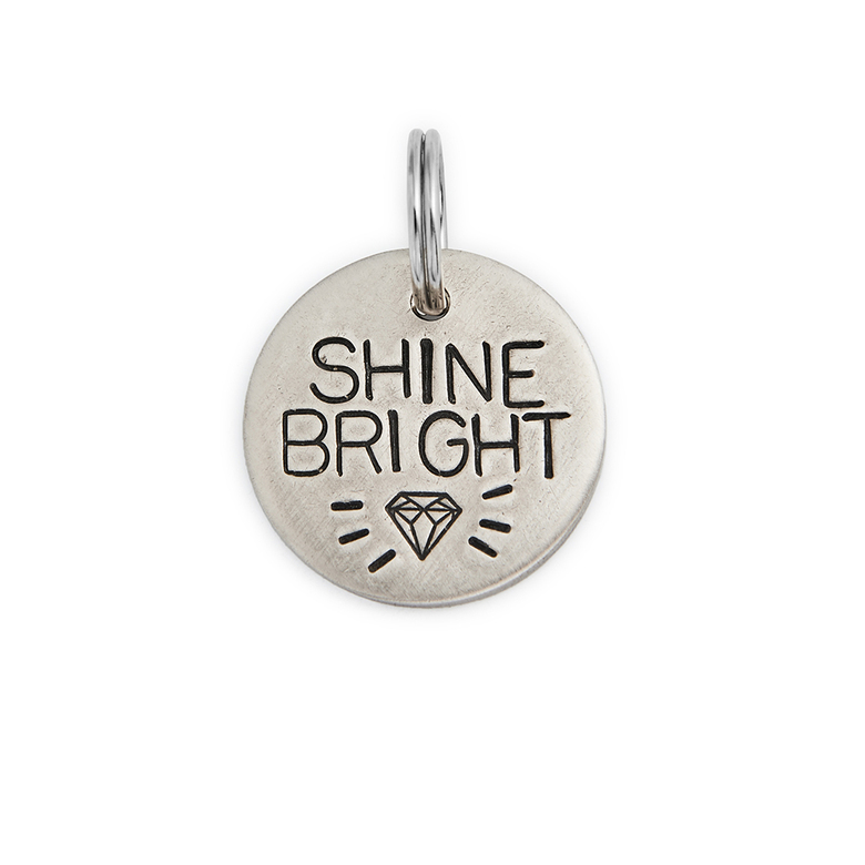 Адресник SHINE BRIGHT (латунь/мельхиор, 25/32 мм)
