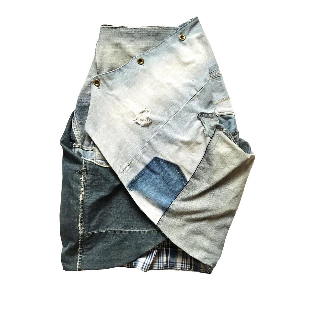 Jeans wrap skirt