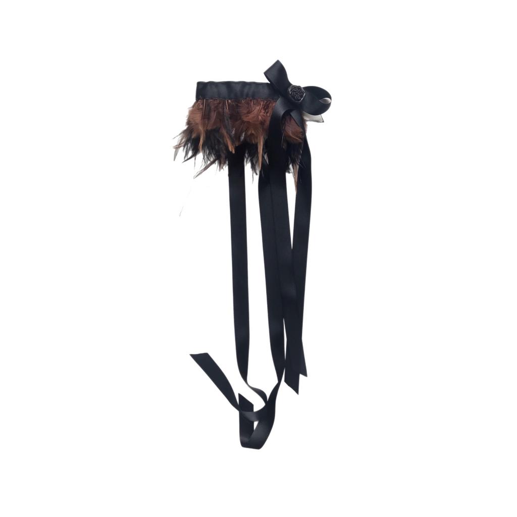Feathers neckpiece (brown/black)