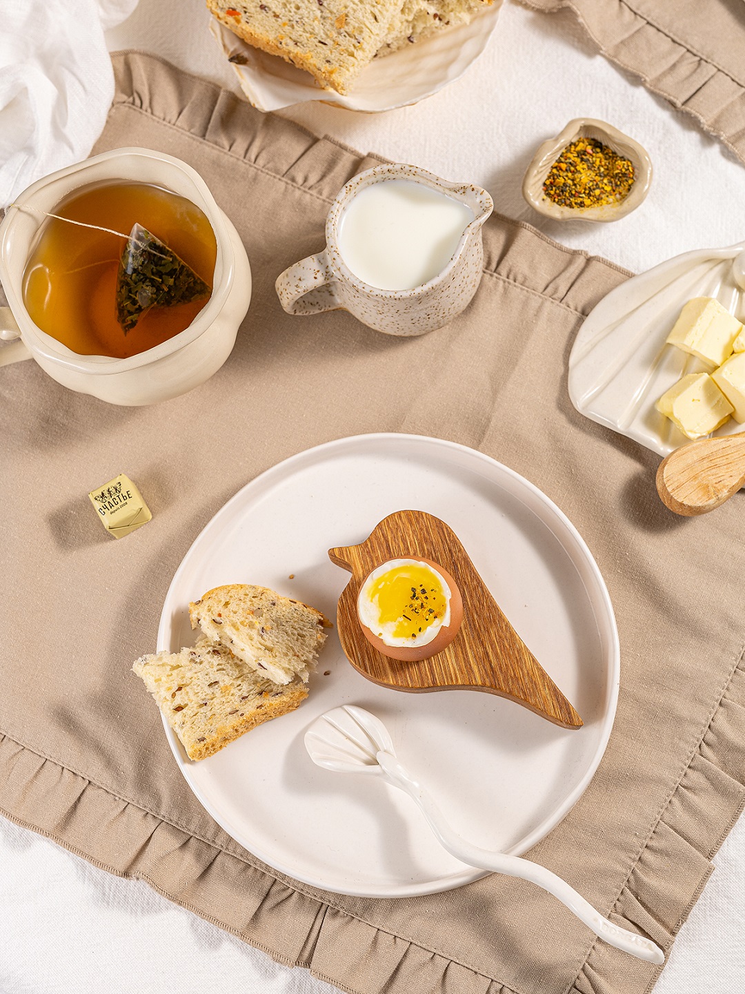 Подставка для яйца «Птичка», комплект 2 шт